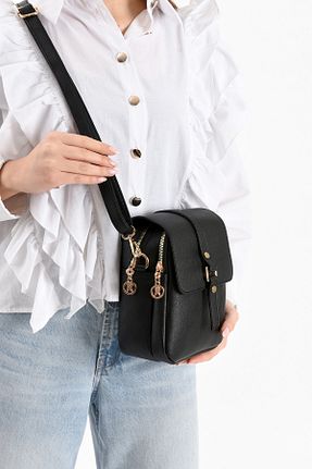 کیف دوشی مشکی زنانه چرم مصنوعی Les Crioch - کد 902348805