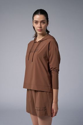 سوئیشرت قهوه ای زنانه ساده bilcee - کد 921569655