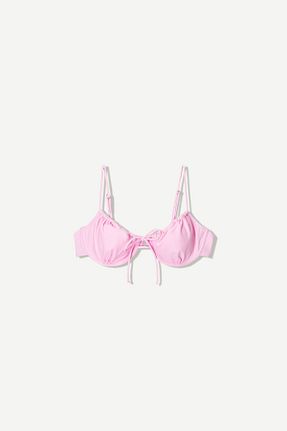 بالاتنه بیکینی صورتی زنانه گلدار Bershka - کد 922294898