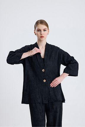ست بالاتنه و پائین تنه مشکی زنانه بافتنی ikomteks - کد 921580678