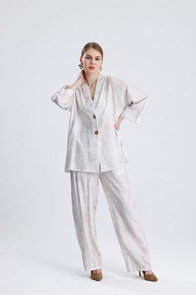 ست بالاتنه و پائین تنه نباتی زنانه بافتنی ikomteks - کد 921580641