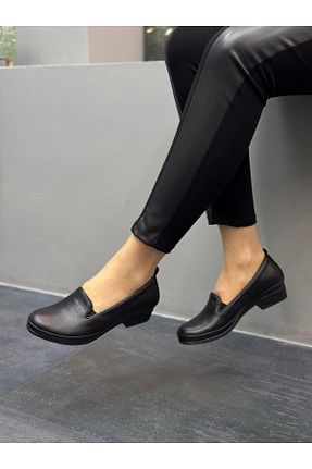 کفش کژوال مشکی زنانه چرم خالص DİVA - کد 921577306