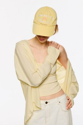کلاه زرد زنانه پنبه ای Bershka - کد 921572651