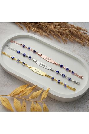 دستبند نقره طلائی بچه گانه 925 عیار Queen Silver Jewelry - کد 898628158
