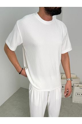 ست بالاتنه و پائین تنه سفید زنانه تریکو butik