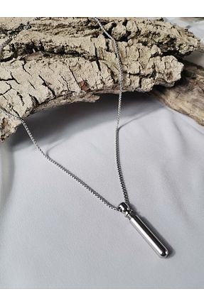 گردنبند استیل ( فولاد ) طوسی مردانه استیل (فولاد) Luna Jewelry - کد 921582191