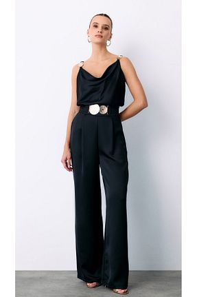 شلوار مشکی زنانه ساتن TUĞBALİ - کد 921584244