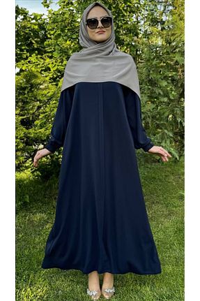 کلاه و ابایا سرمه ای زنانه جین GÖKCAN GİYİM - کد 921101342