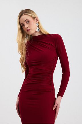 لباس زرشکی زنانه بافتنی Rays - کد 921584155