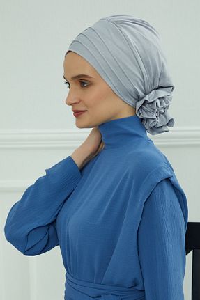 کلاه شنای حجاب طوسی زنانه Aisha