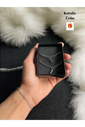 دستبند استیل (فولاد) طوسی زنانه استیل (فولاد) GLANZEND - کد 921599820