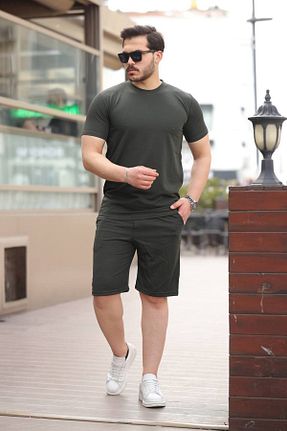 ست بالاتنه و پائین تنه خاکی مردانه بافتنی Gameyal - کد 921598183