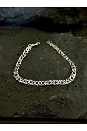 دستبند نقره طوسی مردانه 925 عیار Ward silver - کد 899442604