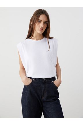 تونیک سفید زنانه اورسایز LC Waikiki - کد 930279539