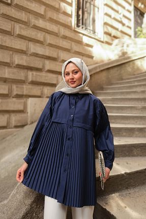 پیراهن حجاب سرمه ای زنانه رگولار LOCCO - کد 921617373