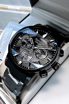 ساعت مچی مشکی مردانه 44 میلی متر Ferrucci - کد 921633302
