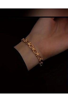 دستبند استیل (فولاد) زرد زنانه استیل ضد زنگ Mira - کد 921644665