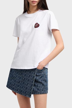 تیشرت سفید زنانه رگولار Armani Exchange - کد 922372740