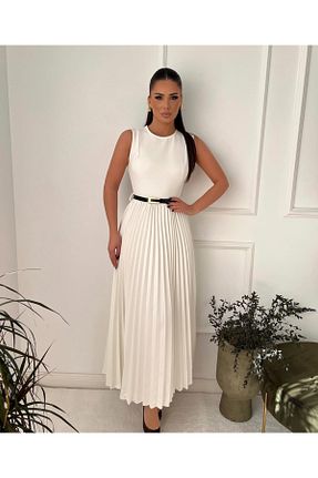 لباس سفید زنانه بافتنی LİBAS - کد 921647363