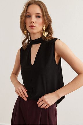 بلوز مشکی زنانه ساده Olalook - کد 917527636