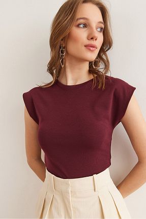 بلوز زرشکی زنانه ساده Olalook - کد 917527609