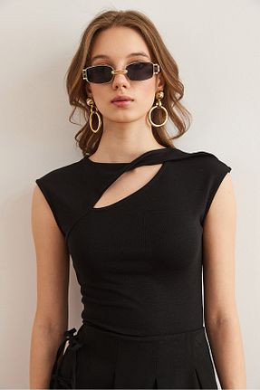 بلوز مشکی زنانه ساده Olalook - کد 917847007