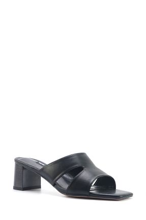 دمپائی مشکی زنانه پاشنه ضخیم Nine West - کد 894017839