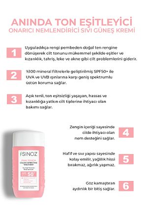 کرم ضد آفتاب صورت SPF 50 + Sinoz - کد 851615150