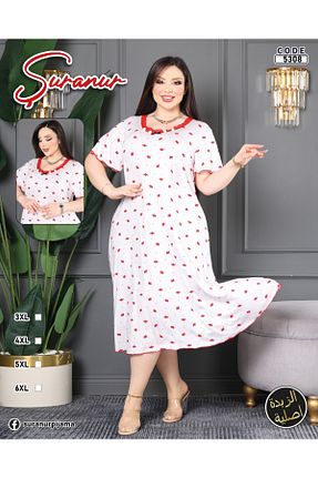 لباس سایز بزرگ قرمز زنانه بامبو şuranur - کد 917550091