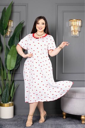 لباس سایز بزرگ قرمز زنانه بامبو şuranur - کد 917550091