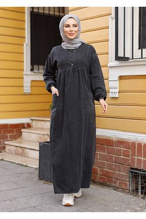 لباس حجاب مشکی رگولار Pamuk Butik - کد 917782680