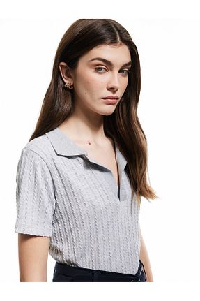تیشرت طوسی زنانه رگولار Koton - کد 917796403