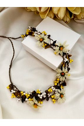 گردنبند جواهر زرد زنانه سنگ طبیعی Butik - کد 905112914