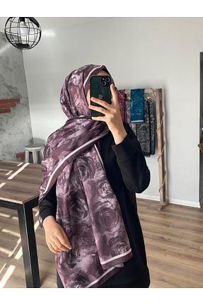 شال بنفش زنانه پنبه پلی استر Merwiss - کد 917803104