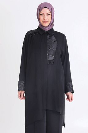 ست بالاتنه و پائین تنه حجاب مشکی زنانه سایز بزرگ behrem - کد 906106167