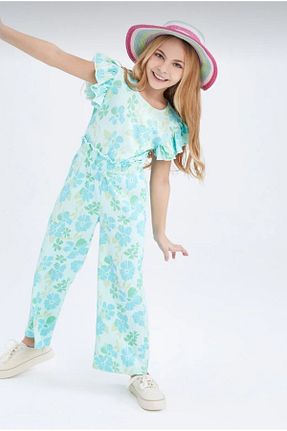 سرهمی آبی بچه گانه آستین ژولیده/ چروک Bambi Kids - کد 829717836