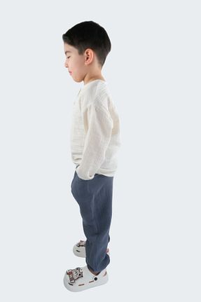 ست بالاتنه و پائین تنه طوسی بچه گانه بافتنی ÇİTİL - کد 920754013