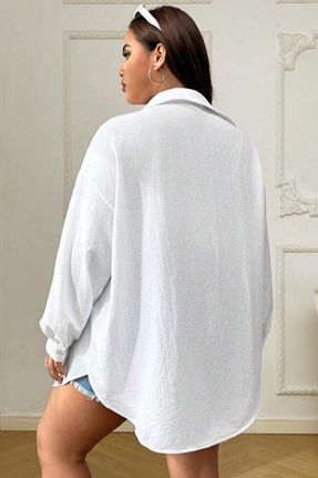 پیراهن سفید زنانه رگولار Trendseninle - کد 917802994