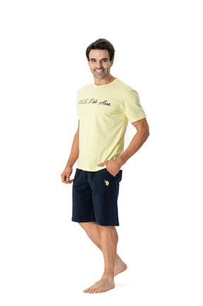 ست لباس راحتی زرد مردانه طرح دار U.S. Polo Assn. - کد 808116483
