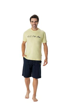 ست لباس راحتی زرد مردانه طرح دار U.S. Polo Assn. - کد 808116483