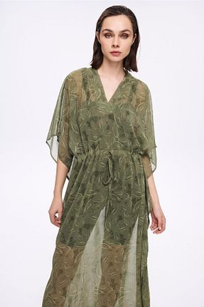 رویه بیکینی سبز زنانه طرح دار Haşema - کد 917814249