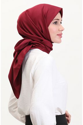 روسری زرشکی ساده sefamerve - کد 917827561