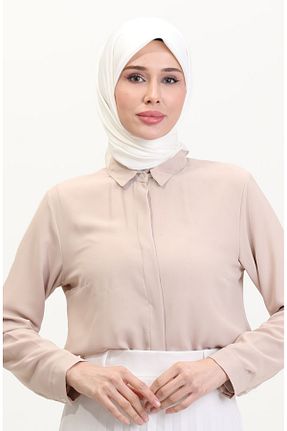 روسری بژ ساده sefamerve - کد 917827733