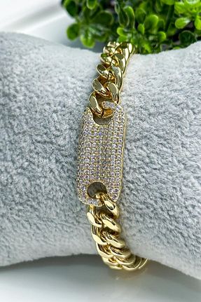 دستبند استیل (فولاد) طلائی استیل (فولاد) Enfes Takı - کد 917821144