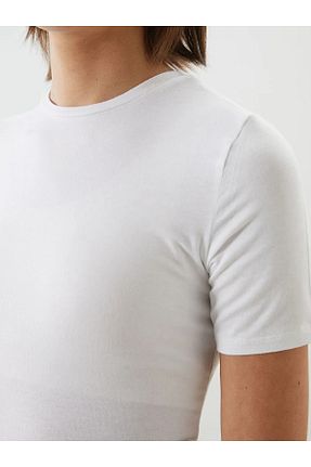 تیشرت سفید زنانه رگولار LC Waikiki - کد 917826565