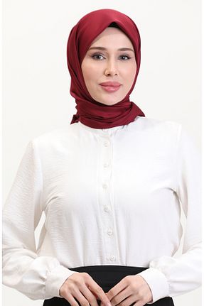 روسری زرشکی ساده sefamerve - کد 917827561