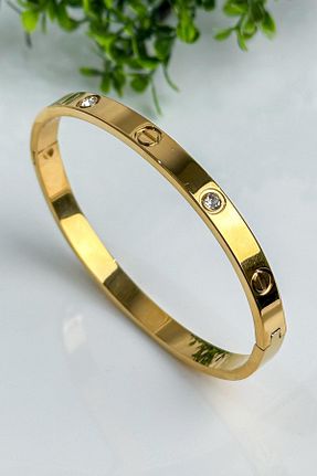 دستبند استیل (فولاد) طلائی استیل (فولاد) Enfes Takı - کد 917821118