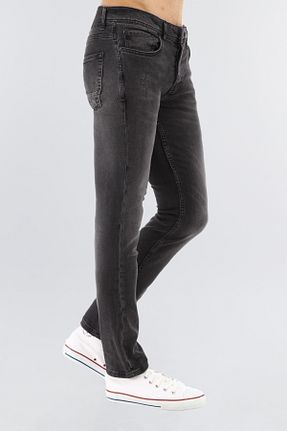 شلوار جین طوسی مردانه پاچه تنگ CEDY DENIM - کد 66573042