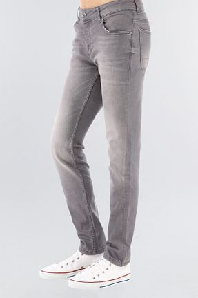 شلوار جین طوسی مردانه پاچه تنگ CEDY DENIM - کد 66567563