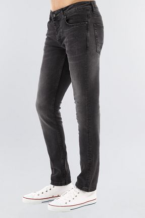شلوار جین طوسی مردانه پاچه تنگ CEDY DENIM - کد 66573042
